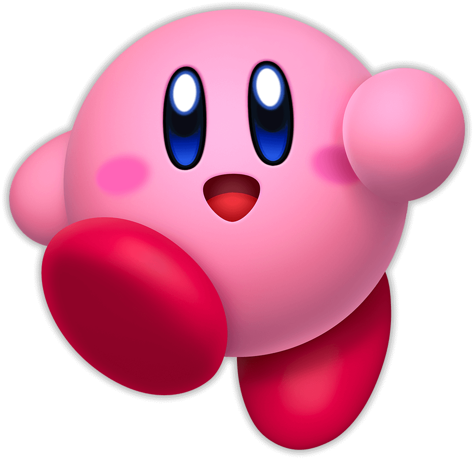 새로운 세계의 주인공 커비를 보여 주는 Nintendo 공식 캐릭터 아트