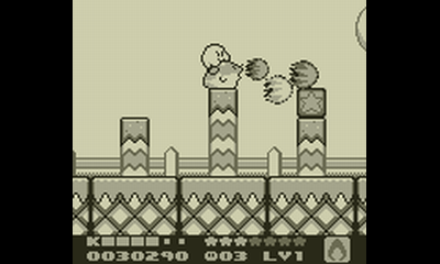 Game Boy 원작 《별의 커비 2》의 공식 장면.